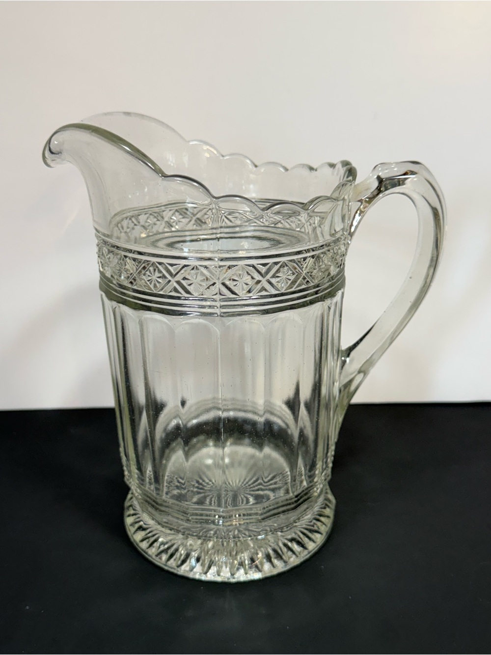 STAR BAND OR BOSWORTH CL WATER PITCHER BY INDIANA GLASS